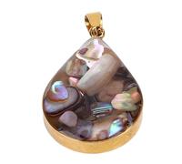 Sorandy Colgante de Grava Natural, Joyería de Piedra en Forma de Gota de Agua con Brillo Natural, Ideal para Mujeres y Hombres, Regalos para Navidad, Aniversario, Día de San Valentín, Día de la