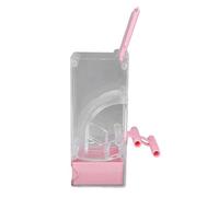 Sorandy Comedero Automático para Pájaros, Alimentación por Gravedad de 400 Ml, Diseño Transparente para un Fácil Seguimiento con Cajón Extraíble, para Periquitos, Agapornis, Cacatúas y Canarios (PINK)