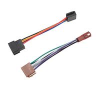 Sorandy Conector de Cable de Radio ISO, Adaptador de Arnés de Cableado para Radio de Coche, Conveniente Cable Receptor de Hembra ISO Macho a Hembra de 16 Pines, Arnés de 2 Piezas para