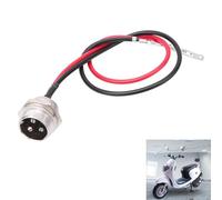 Sorandy Conector de Puerto de Carga de 3 Pines y 2 Cables para Scooter Eléctrico para un Uso Seguro, 6 Conectores de Cargador de Batería para Enchufe, Adecuado para Varios Scooters Eléctricos
