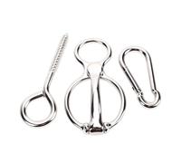 Sorandy Corbata para Caballos de Acero Inoxidable, Corbata Magnética para Caballos de Conexión Rápida, Enganche Inoxidable con Fijación Segura, Ideal para Entrenamiento, Ataduras y Estantes de