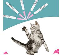 Sorandy Cubiertas para Uñas de Gato, 100 Piezas, Accesorio de Aseo de PVC Duradero y No Tóxico para Gatos de Todos los Tamaños en Rosa Rojo y Azul Cielo (S)