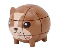 Sorandy Cubo de Cubo de Velocidad, de Rompecabezas en Forma de Oso, 3 Niveles de Dificultad para el Juguete de de Animales ABS con Adorable Diseño de Oso Marrón, Ideal para la Noche de Juegos