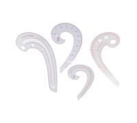 Sorandy Curve Ruler Juego de 4 Herramientas de Costura Ligeras y Multifuncionales para Confección y Diseño de Patrones, Hechas de Plástico de