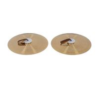 Sorandy Cymbal Manual de 16 Pulgadas con Correas Convenientes para los Dedos, Aleación de Alta Dureza, Sonido Corto y Grueso para Rock, Jazz, Pop con Bolsa de Transporte
