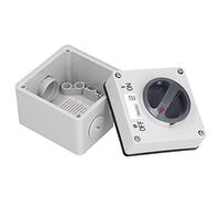 Sorandy Enchufe de Interruptor Giratorio de Encendido y Apagado Impermeable a Prueba de Polvo con Orificio de Bloqueo de Seguridad, Arandela de Sellado de Alta Resistencia, Ideal para Componentes de