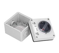 Sorandy Enchufe de Interruptor Giratorio de Encendido y Apagado Impermeable a Prueba de Polvo con Orificio de Bloqueo de Seguridad, Arandela de Sellado de Alta Resistencia, Ideal para Componentes de