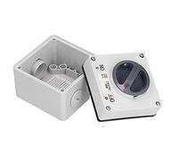 Sorandy Enchufe de Interruptor Giratorio de Encendido y Apagado Impermeable a Prueba de Polvo con Orificio de Bloqueo de Seguridad, Arandela de Sellado de Alta Resistencia, Ideal para Componentes de