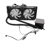 Sorandy Enfriador Líquido de CPU AIO, Pantalla LCD de 2,2 Pulgadas, Ventiladores PWM ARGB para LGA 1700 1851 1200 115X AM5 AM4 PWM 1800 con Sellado de Grado Aeroespacial y Base de Cobre de Alta