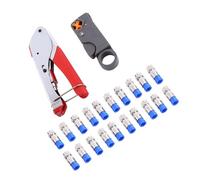 Sorandy Engarzadora Pelacables para Cables Coaxiales, Herramienta de Conector F de Compresión RG6 RG59, Herramienta de Diseño Universal para Sistemas de Seguridad por Satélite CATV de Cine en Casa