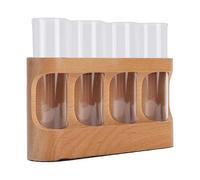 Sorandy Estación de Propagación de Plantas, Luz LED Regulable de 9 Niveles con Soporte de Madera y 4 Tubos de Ensayo de Vidrio, Ideal para Decoración del Hogar, Oficina, Cocina y Sala de Estar