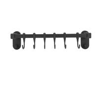Sorandy Estante para Utensilios de Cocina Montado en la Pared, Barra para Colgar de Acero Al Carbono con Construcción Gruesa y Robusta para Tapas de Ollas, Cuchillas, Tijeras (Plata Negro 40 cm /