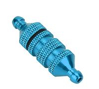 Sorandy Filtro de Combustible RC para Coche Modelo 1/8 1/10, Filtro de Combustible de Aleación de Aluminio, Ligero con Diseño Profesional, Ideal para Coches RC (Blue)