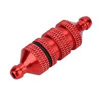 Sorandy Filtro de Combustible RC para Coche Modelo 1/8 1/10, Filtro de Combustible de Aleación de Aluminio, Ligero con Diseño Profesional, Ideal para Coches RC (Rojo)