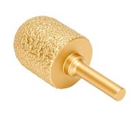 Sorandy Fresa de Amolar de Diamante, Vástago de 6 Mm, 25 Mm, Cabeza Redonda | Superficie Abrasiva de Diamante, Resistente Al Desgaste, para Piedra, Mármol, Vidrio y Metal, Compatible con Herramientas