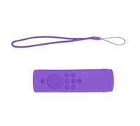 Sorandy Funda Protectora Duradera para Mando a Distancia Fire TV Stick Lite, Funda de Silicona Suave, Lavable con Cordón, Diseño Antideslizante (Conjunto Morado)