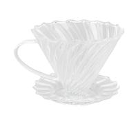 Sorandy Gotero de café de Vidrio Hecho a Mano, Goteador de café de Vidrio Reutilizable con Mango para Preparación de Frío y Caliente, Compatible con Varios Métodos de Preparación