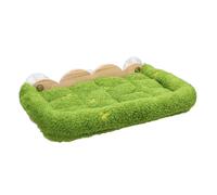Sorandy Hamaca para Ventana de Gato, Cama para Gato con Ventosa Que Ahorra Espacio, Cómoda Hamaca de Pared de Felpa con Marco de Madera Maciza Resistente, Ideal para Escalar Gatos en Casa