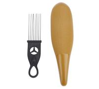 Sorandy Instrumento Guiro, Percusión Latina en Forma de con Raspador, Textura de Superficie Uniforme de Acero Inoxidable para un Sonido Limpio, Ideal para Principiantes y Bandas
