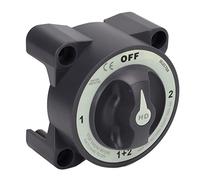 Sorandy Interruptor de Desconexión de Batería Marina de 4 Posiciones para Barco RV, Interruptor de Corte de Batería Resistente para Motores Fueraborda y Pequeños, Material ABS de Primera Calidad