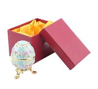 Sorandy Joyero De Huevo De Pascua, Organizador de Joyero Huevo Pascua Esmaltado Hecho a Mano, Huevos de Fabergé Vintage Decoración de Escritorio para El Hogar Adornos Regalos