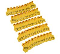 Sorandy Juego de 100 Etiquetas de Oreja de TPU Duraderas para Identificación y Seguimiento de Ganado, Ideales para Granjas, Tamaño 1,9x1,6 Pulgadas (YELLOW)