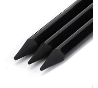 Sorandy Juego de Lápices de Dibujo de Carbón Profesional sin Madera de 3 Piezas para Artistas, Estudiantes y Adolescentes | Lápices Duros/medianos/suaves para Suministros de Pintura | Negro 14,5 cm.