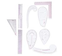 Sorandy Juego de Reglas de Costura, Accesorios de Medición a Medida, Duraderos y Ligeros, para Necesidades de Corte y Diseño Precisos, 9 Uds.