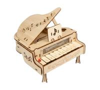 Sorandy Juguete de Ensamblaje de Piano de Rompecabezas de Madera DIY con | Kit de Construcción Educativo, Decoración de Escritorio con Pilas, Piano de Escritorio Decorativo para Niños y adultos.
