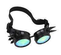 Sorandy Kaleidoscope Goggles Estilo Steampunk con Banda Ajustable para Fiestas de Disfraces Mejora de la Visión de Halloween PC ABS 1 par (BLACK)