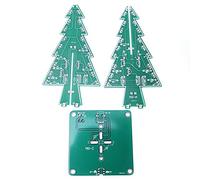 Sorandy Kit de Circuito de árbol de Navidad LED 3D de bajo Consumo de Energía para Decoraciones Navideñas con 16 LED, para Entusiastas de la Electrónica (Conjunto de bricolaje de tres colores)