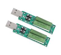 Sorandy Módulo de Resistencia de Probador de Carga USB, Accesorio de Descarga 1A 2A 3A para Cargador Tipo Batería Externa, 2 uds.