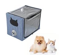 Sorandy Nebulizador para Mascotas Nido Gato Caja de Atomización Cámara de Oxígeno Manos Libres Plegable Máquina de Inhalación Portátil Nebulización para Mascotas Pequeñas Caja