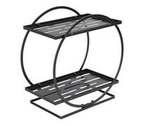 Sorandy Organizador de Mostrador de Baño, Estante Cosmético de Metal con Forma única para Artículos de Tocador, Herramientas de Aseo, Estante de Almacenamiento para Encimera que Ahorra Espacio (BLACK)