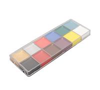 Sorandy Paleta de Pintura Facial Altamente Pigmentada, 12 Colores Aceitosos para Halloween, Navidad, Fiestas de Cosplay, Hipoalergénico, Lavable, Kit Profesional de Pintura Corporal para Niños y