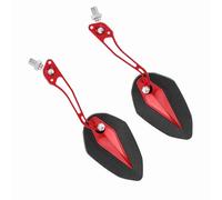 Sorandy Par de Espejos Retrovisores Universales con ángulo de Visión Ajustable, Plástico Duradero de para Motocicletas y Scooters de 8mm y 10mm (rojo)
