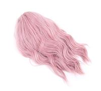 Sorandy Peluca Sintética Rizada Ondulada Rosa Pastel Corta Bob para Mujer, Hebillas de Nailon Ajustables de Alta Calidad, Perfecta para Cosplay, Fiesta, Pelucas de Disfraces de 14,1 Pulgadas