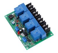 Sorandy Placa de Secuencia de Tiempo de Alimentación, Módulo Controlador Secuencial Ajustable de 4 Canales 30 A 0,5-4 S con Diseño de Alta Corriente de Doble Panel, Ideal para 12 V CA CC