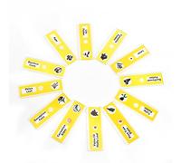 Sorandy Portaobjetos de Microscopio Preparados Profesionales de Plástico, 12 Piezas, 4 Colores para una Fácil Clasificación para Entusiastas de la Ciencia (YELLOW)