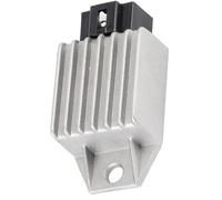 Sorandy Rectificador Regulador de Voltaje Universal para Motocicleta, Regulador de 4 Pines de 12 V, Rectificador de Disipador de Calor Mejorado con Capacidades de Carga, Ideal para Scooter,