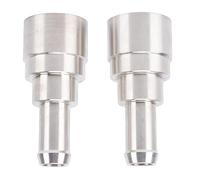 Sorandy Reemplazo del Conector de la Manguera del Refrigerante, Conector del Calentador HVAC a Prueba de Fugas de Acero Inoxidable con Abrazaderas y Juntas Tóricas Integradas