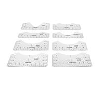 Sorandy Regla Guía para Camisetas Herramienta de Alineación Torcida de Alta Calidad para Diseño de Ropa Adecuada para Negocios de Camisetas, Regla de Costura Transparente para Oficinas y Hogares 8 X