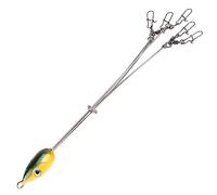 Sorandy Señuelos de Pesca Alabama Umbrella Rig de 5 Brazos para Pescadores de Agua Dulce, Metal y Plástico Duraderos, 21 Cm de Longitud, Incluye Pivotes a Presión (Número 3 (14 X 2,9 X 2 cm / 5,