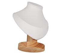 Sorandy Soporte de Exhibición de Collar Soporte de Joyería de Cuero de PU de Franela Transparente Resistente para Tienda Minorista, de Cadena de Collar que Ahorra Espacio para Encimeras de Vidrio