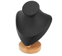 Sorandy Soporte de Exhibición de Collar Soporte de Joyería de Cuero de PU de Franela Transparente Resistente para Tienda Minorista, de Cadena de Collar que Ahorra Espacio para Encimeras de Vidrio