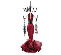 Sorandy Soporte de Exhibición de Joyas de Moda, Soporte de Topeador de Joyas de Decoración del Hogar, Vestido Modelo Zapatos de Tacón Alto Collar de Pendientes Perlas para Niñas (Modelo cervecero)