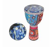 Sorandy Tambor de Mano Africano, Instrumento de Percusión de Tambor Djembe Ligero de 8 Pulgadas para Niños Principiantes, PVC con Patrones de Arte Vibrantes (2)