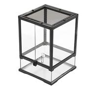 Sorandy Tanque de Terrario de Vidrio para Reptiles, a Prueba de Escape, Transparente, Transpirable, Tanque de Selva Tropical Dividido para Reptiles con Ventilación Superior y Múltiples