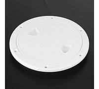 Sorandy Tapa de Escotilla de Cubierta Redondeada de ABS Resistente Marino de 6 Pulgadas para Yate, Barco RV, Placa de Cubierta Blanca Anticorrosión para Aplicaciones Interiores y Exteriores (6