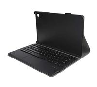 Teclado Bluetooth, Teclado Inalámbrico Ultradelgado con Panel Táctil, Teclado de Tableta para Samsung Galaxy Tab A7 T500/T505, Funda de Cuero Sintético Desmontable, 100 Días de Espera(Negro)